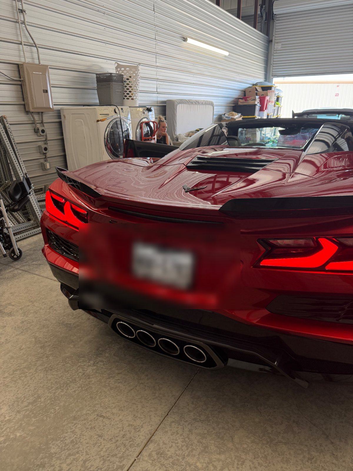 Rear of the Corvette Z06 with quad center exhaust